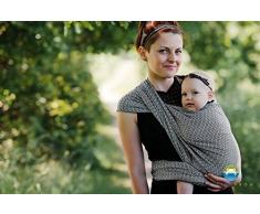 Little Frog 6453 - Fasciatoio in tessuto jacquard per neonati, misura 7, in ardesia, 270 g, colore: Grigio