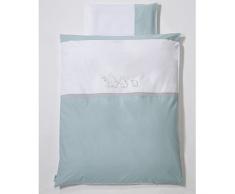 Easy Baby - Biancheria da letto, 100 x 135 cm e 40 x 60 cm, motivo: elefante, colore: turchese
