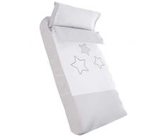 Copripiumino per culla, 100 x 135 cm, colore: argento