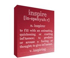 Feel Good Art High Gloss sottobicchiere in moderno design tipografico per l ufficio o casa dalla collezione motivation (toni neutri), Raspberry Tones, 25 x 25 cm