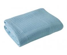 Clair de Lune - Coperta traforata ultra morbida, per lettino, colore: blu