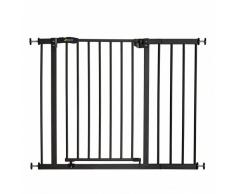 Hauck Closen Stop Cancelletto di Sicurezza 96 - 101 cm, Estensione 21 cm, Fissaggio a pressione, senza fori, Compatibile con Adattatore Y per Ringhiere, Grigio Metallo, Per ringhiere rotonde