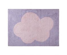 Happy Decor Kids HDK-110 Tappeto Lavabile Big Cloud, Viola-Roso, 120 x 160 cm