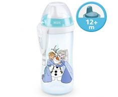 NUK Disney Frozen Kiddy Cup, Tazza con Beccuccio Rigido a Prova di Perdite senza BPA per Bambini dai 12 Mesi, 300 ml, Elsa & Anna