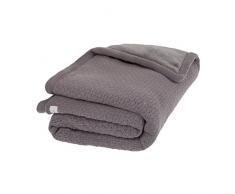 Noukies BB1410203 Mix e Match Coperta Tricoloudoux, Antracite, 100X140Cm