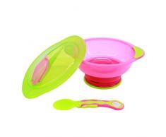 Vital Baby 492041 – 25 unbelievabowl – con coperchio e cucchiaio, Rosa