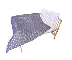cosing 332 – 022 – 142 bambini biancheria da letto set sleeplease cotone 2 pezzi – Stelle, Bianco/Grigio