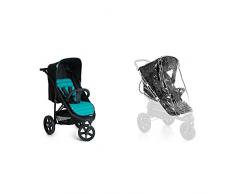 Hauck Rapid Passeggino 3 Ruote Reclinabile, Piegatura Compatta, per Bambini dalla nascita fino a 15 + Hauck 550018 Parapioggia per Shopper/Buggy/3 Rad