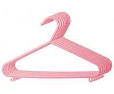 grucce appendiabiti bieco bambino del bambino del bambino gancio ganci di plastica per la conservazione guardaroba lunghezza armadietto 29.5 cm, 8 pezzi, rosa antico, rosa, piccolo, ARTN 04.014.154