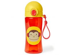 Skip Hop Zoo, borraccia sportiva con chiusura superiore e cannuccia in silicone, per bambini, multicolore