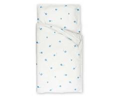 Di lana per bambini con sogno 5245110 biancheria da letto per bambini stelle, Design 451, 40 x 60 cm e 100 x 135 cm, bianco/blu