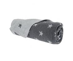 Noukies BB1410.46 Mix e Match Coperta Jacquard, Grigio Chiaro/Antracite, 75X100Cm