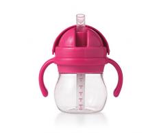 Oxo Tot 61101000, Tazza con pajita, Rosa (Raspberry),150 ml