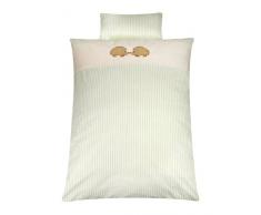 Julius Zöllner 8520110106 - Biancheria da letto con riccio, 100 x 135 cm/40 x 60 cm, colore: Verde