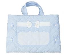 FILET - Grande Borsa Fasciatoio I Ampia Capienza I Apertura Laterale I Superficie Morbida In Spugna I Borsa Per Cambio - Bianco, Azzurro