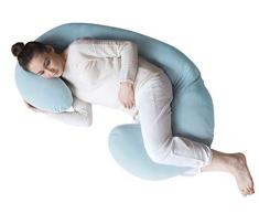 Motherhood Sleepy-C Premium 2019 - Cuscino per allattamento, in velluto di cotone, Öko Tex Standard 100, colore: Azzurro