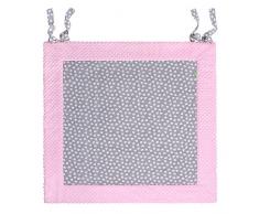 LULANDO Tappeto Di Gioco Tappetino Per Bambini Disponibile In Tre Dimensioni Certificato OekoTex Standard 100. Misura: 150 cm x 150 cm Colore: Pink - White Hearts/Grey