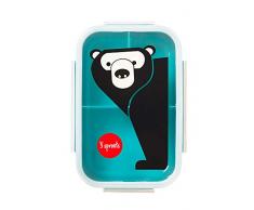 Porta Pranzo Bento 3 Sprouts - Contenitore alimentare ermetico, 3 scomparti