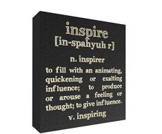 Feel Good Art High Gloss sottobicchiere in moderno design tipografico per l ufficio o casa dalla collezione motivation (toni neutri), Black and Cream Tones, 25 x 25 cm