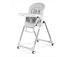 Peg Perego Seggiolone Prima Pappa Follow Me, Altezza 125 cm, Linear Grey
