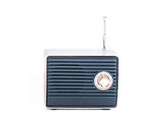 Local Makes A Comeback - Altoparlante Bluetooth retrò, radio intelligente wireless, basso, scheda audio, mini regalo creativo, blu scuro