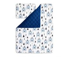 Fun with mum TOD-BLA-SET-M-BEA-FAC - Coperta per bambini, motivo: Bear Face