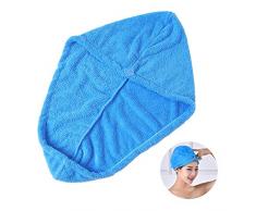 Local Makes A Comeback – Turbante con bottone del cappotto per capelli, asciugatura rapida, asciugamano per capelli asciutti, bagno damascato, microfibra ad asciugatura rapida (3 pezzi)