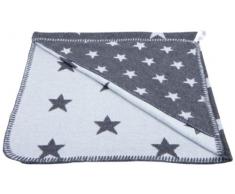 Babys Only 912498 - Asciugamano con cappuccio 82 x 82 cm, decorazione stelline, colore: Antracite/Grigio