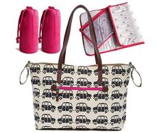 Rosa Fodera Notting Hill Borsa fasciatoio Taxi nero