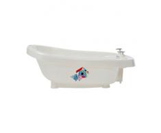 Bébé-Jou 616040 Thermo vasca da bagno, bianco perlato con stampa corona per bici
