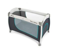 Hauck Play N Relax Lettino da Viaggio 4 Pezzi, 120 x 66 cm per Neonati e Bambini fino a 15 kg, Ruote, Materasso, Borsa, Apertura Laterale, Pieghevole, Leggero, Antiribaltamento, Forest Fun