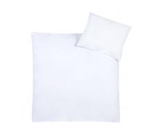 Julius Zöllner 85000 40100 - Biancheria per lettino a tinta unita, 80 x 80 cm, 35 x 40 cm, colore: bianco