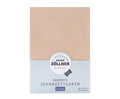 Julius Zöllner 8320147250 - Lenzuolo con angoli elasticizzati in jersey per lettino, misure 60 x 120 cm / 70 x 140 cm, colore: Sabbia