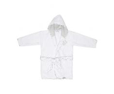 bébé-jou 3016118 - Accappatoio Ollie 86/92, colore: Bianco