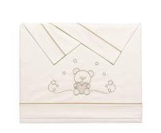 Pekebaby Cuore - Lenzuola per miniculla, colore: beige, con mini culla (50 x 80 cm)