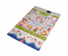 Little Helper 121MD035100150 - Tappeto da gioco per bambini, ipoallergenico, in 3D, 100 x 150 cm, multicolore