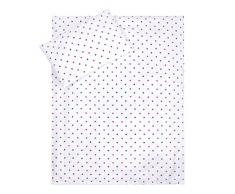 Lulando Lenzuola - Lenzuola per Bambini, Completo da 2 Pezzi: Cuscino e Copri-Piumino - White Stars - 400 g
