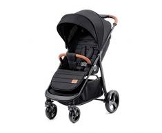 kk Kinderkraft Leggero Grande Passeggino, Elegante, Ampia Cappottina, Pieghevole Con Una Mano, Accessori, 0-15 Kg, Nero