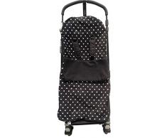 Snuggle coprigambe/Cosy Toes compatibile con passeggino Bugaboo Donkey Cameleon Bee Buffalo pois nero