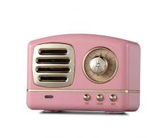 Local Makes A Comeback – Altoparlante Bluetooth retrò, radio intelligente wireless, basso, scheda audio, mini regalo creativo, rosa 2