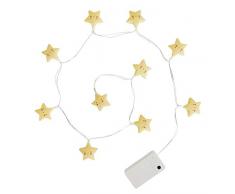 A Little Lovely Company ltst050 - Catena luci a forma di stelle, colore: giallo, plastica
