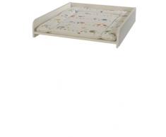 Roba Piano Fasciatoio Bianco Incluso Materassino color Sabbia a Quadretti, Piano Fasciatoio Universale da Installare Sopra alla Lavatrice