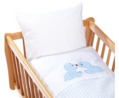 Julius Zöllner 8520010103 - Biancheria da letto per bambini, con applicazione, 80 x 80 cm/35 x 40 cm, colore: Blu