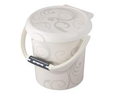 Rotho Babydesign Vintage StyLe! Cestino per pannolini, Anello blocca-sacchetti, 11 L, Da 0 mesi, StyLe!, Bianco, 202150195AJ