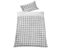 Schardt, Biancheria per lettino, 2 pz, Grigio (Vichy grey), 100x135 cm + 40x60 cm