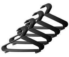 appendini bieco Bebé Bambino Hanger appendiabiti grucce di plastica per bambini per la conservazione guardaroba lunghezza armadietto 29,5 centimetri, 32 pezzi, nero, stretto, ARTN 90.032.150