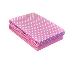 Dudu N Girlie cotone lenzuolo con angoli per lettino, 60 x 120 cm, astratto rosa, pezzi