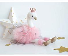 Storia Di Orso Peluche cigno rosa 80 cm