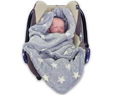 Hoppediz D5 di Star della CRE coperta in pile grigio/crema stelle, Beige