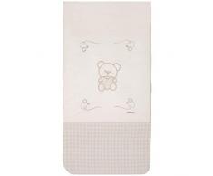 Copripiumino per culla, 100 x 135 cm, motivo: cuore, colore: beige